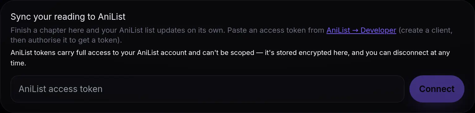 AniList sync